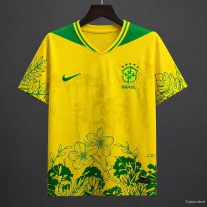 2026 Brazil Yellow Green Special Edition Floral Jersey