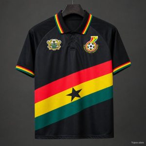 2026 Ghana Heritage Collection Black Polo Jersey