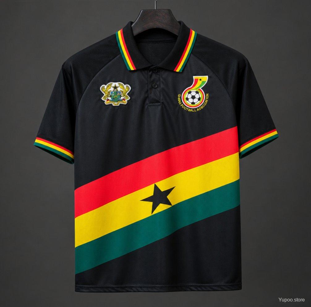 2026 Ghana Heritage Collection Black Polo Jersey