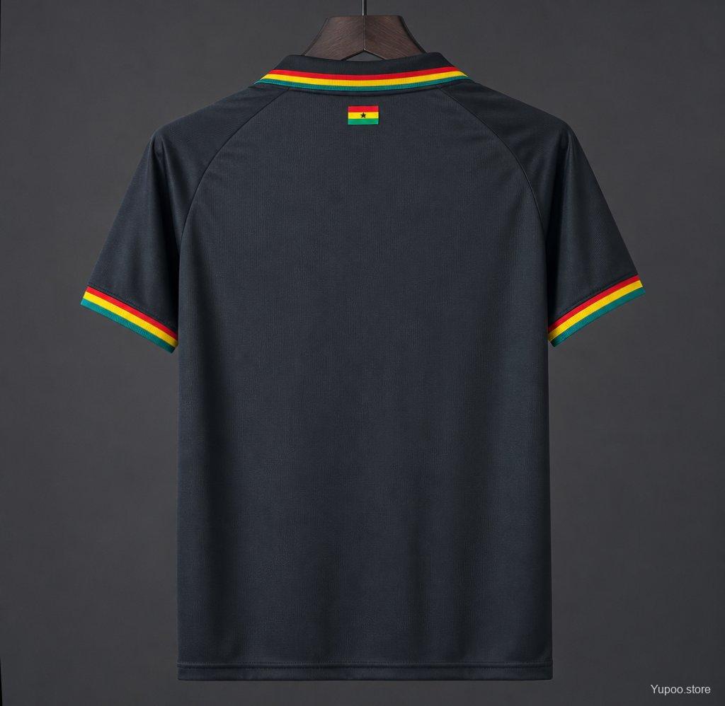 2026 Ghana Heritage Collection Black Polo Jersey - Image 2